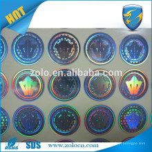 Anti-fake enuine tamper proof rainbow laser silver custom printing sticker for company product